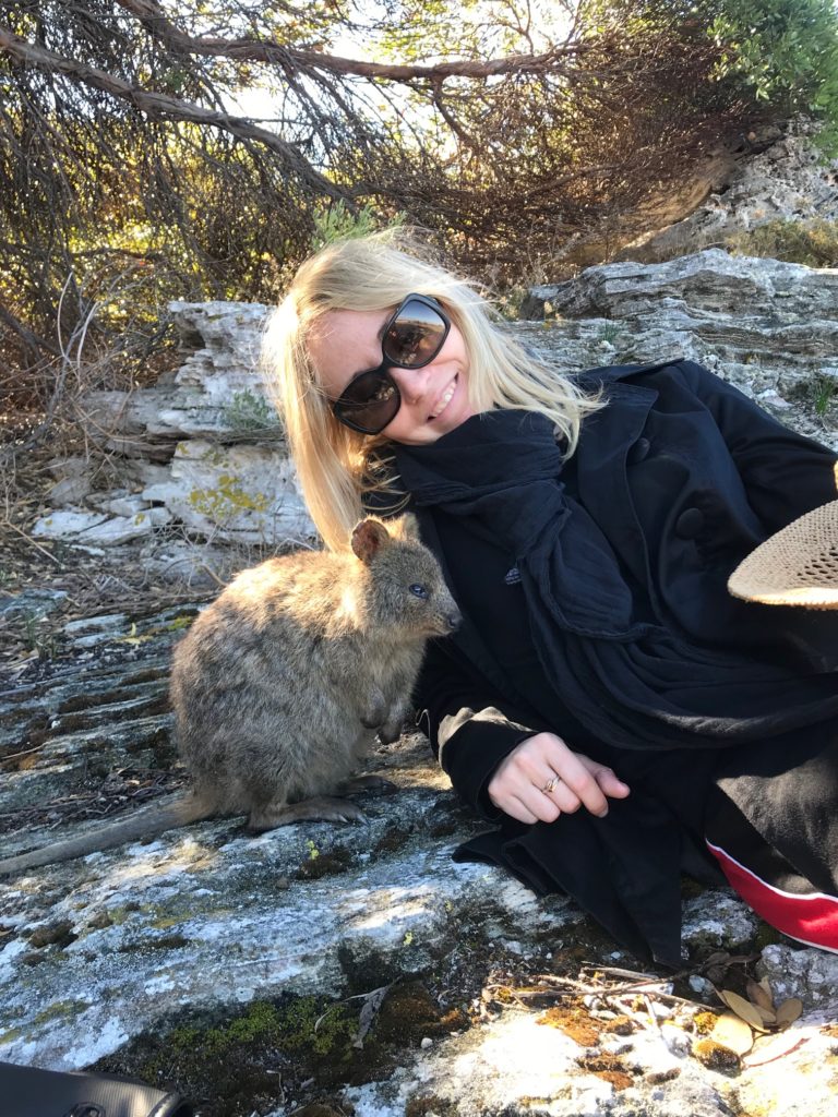 Selfie with a Quokka on Rottnest Island. 