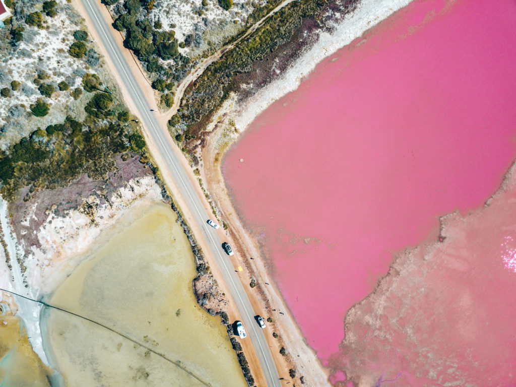 Drone shot at Hutt Lagoon 