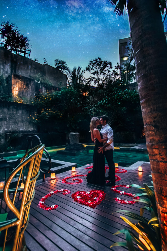 Private romantic dining experience at Hotel Indigo Bali