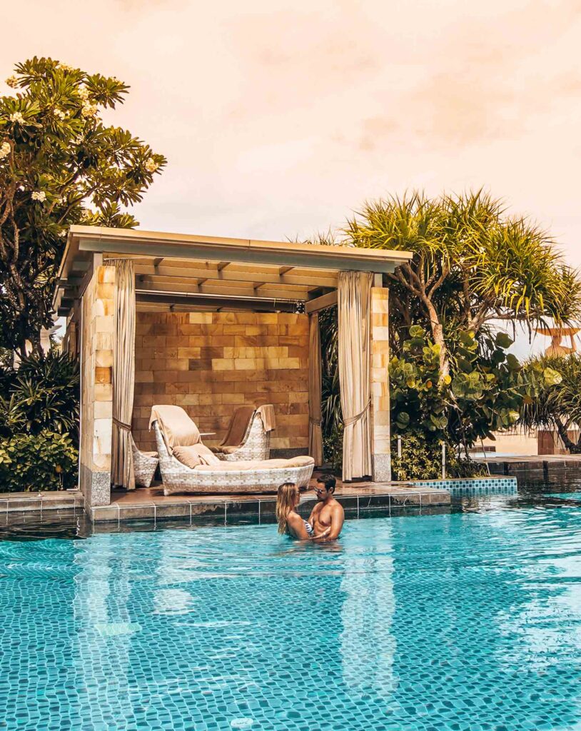 Private cabana at The Mulia Bali