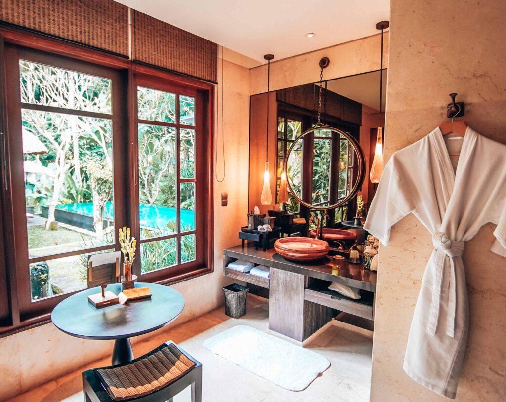 Bathroom - One bedroom river front pool villa at Mandapa, A Ritz-Carlton Reserve