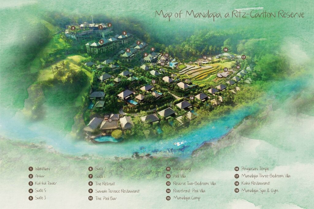 Map of Mandapa, A Ritz-Carlton Reserve